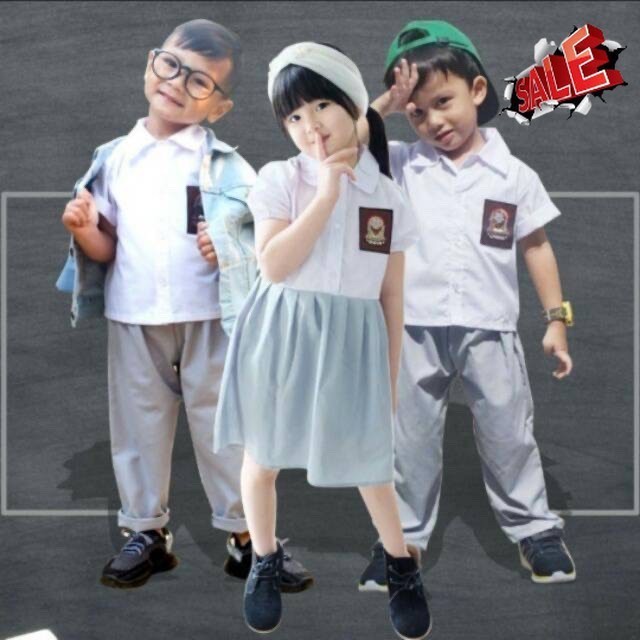 ✨NEW✨ -Baju kostum anak sekolah sma seragam setelan cowo cewe balita toddler - SMA, S