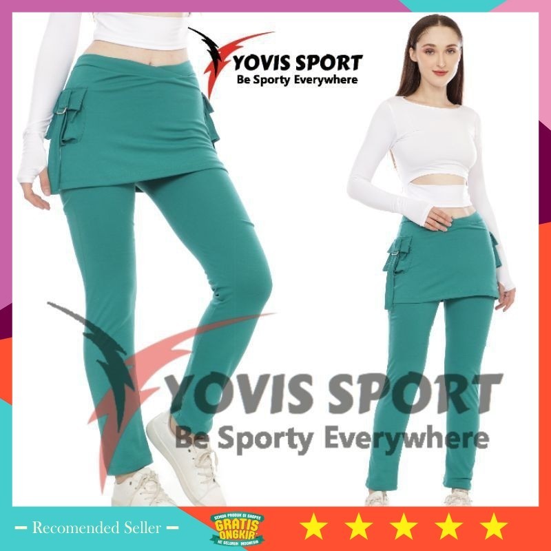 Baju Olahraga Style Kekinian Murah Keren / CELANA SENAM ROK ORI YOVIS SPORT /zumba fitness/SETELAN O