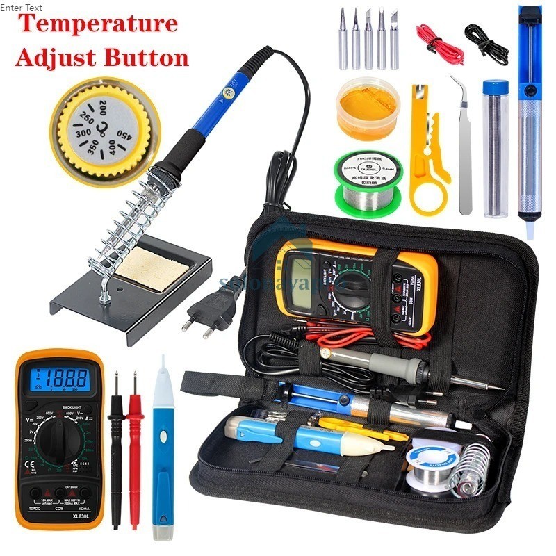 Multitester Digital Multimeter Digital Solder Listrik 60 Watt Set Paket Lengkap Soldering Iron