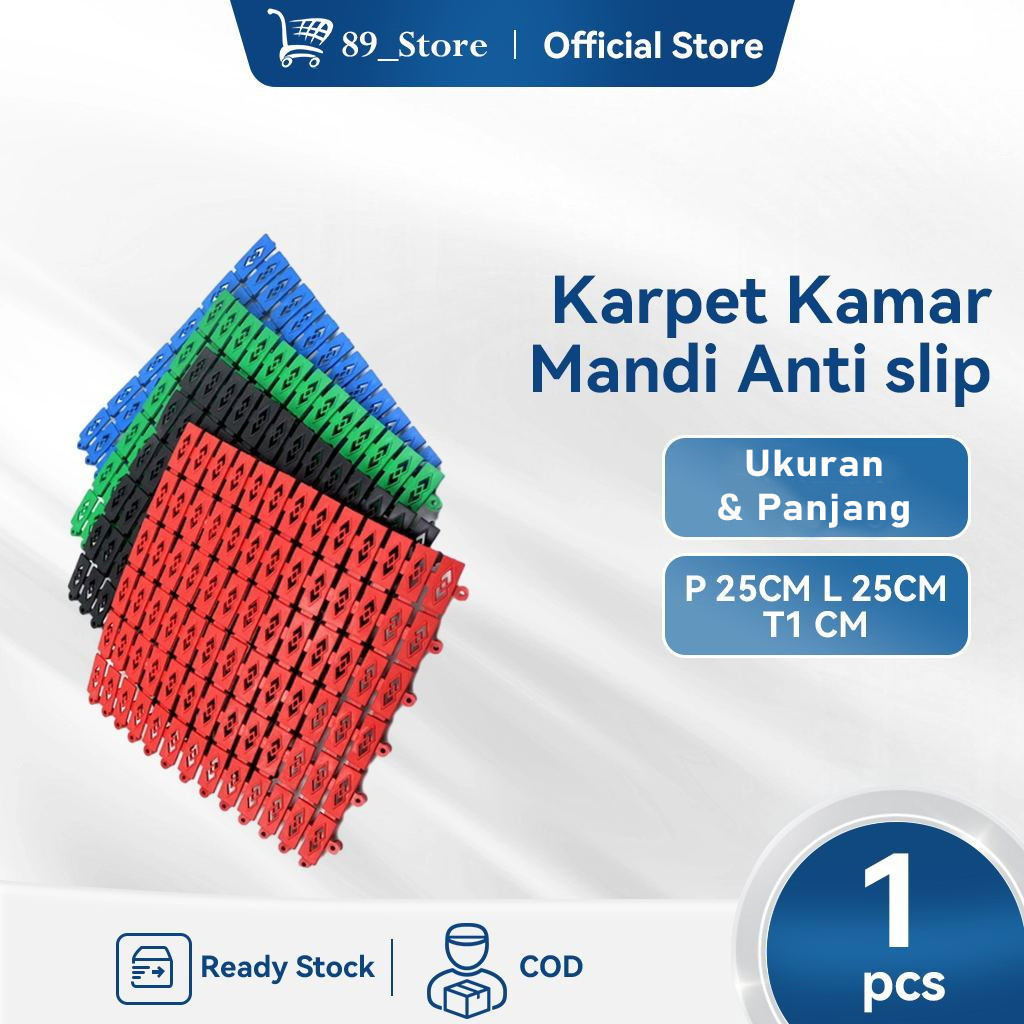 KESET ANTI SLIP KAMAR MANDI / KARPET 25 CM X 25 CM ANTI LICIN / KARPET POLKADOT BATHROOM ANTI SLIP