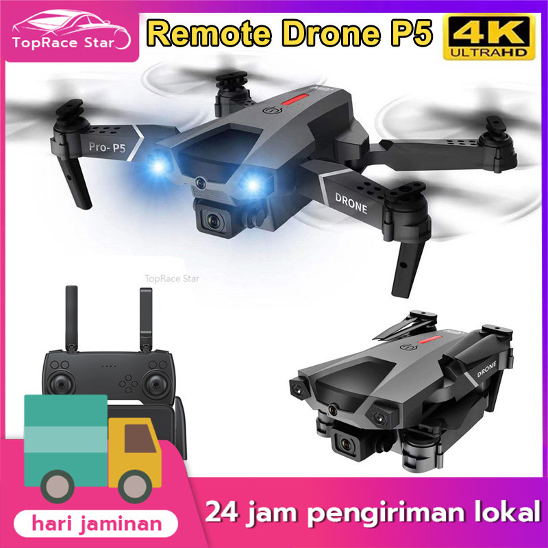 P5 Mini Drone HD 4K 1Baterai 1080P WiFi FPV Kamera Drone Mode Penahan Ketinggian RC Lipat Quadcopter
