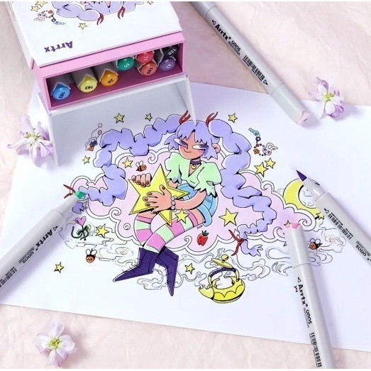 

ARRTX x Ree Oros Dual Tip Brush Marker 12 colors