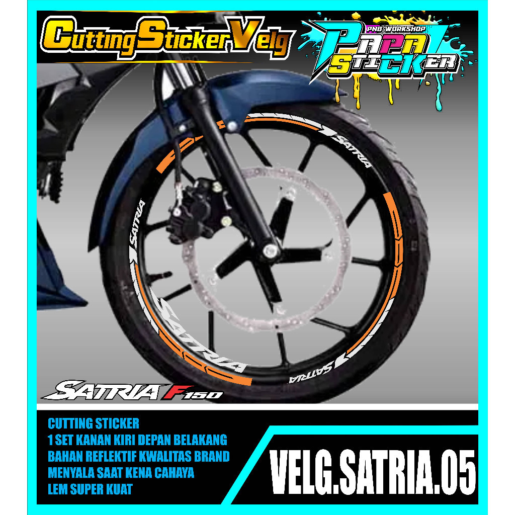 STIKER VELG SATRIA CUTTING STICKER VELG SATRIA  CUTTING VARIASI SUZUKI SATRIA LIS BAN/VELG 05