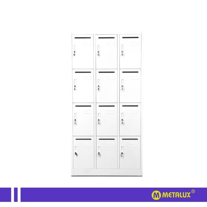 

[KUALITAS TERBAIK] METALUX KAMA XII - Loker Besi 12 Pintu | Metal Locker Mail Box - White