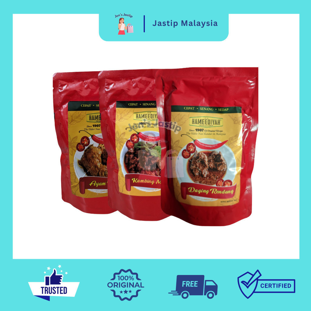 

ORIGINAL NASI KANDAR READY TO EAT POUCH DAGING RENDANG/ AYAM KAPITAN / KAMBING