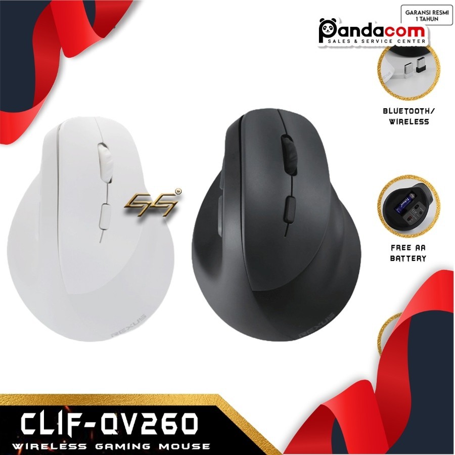 Rexus Clif QV260 QV-260 Wireless Mouse Bluetooth Vertical