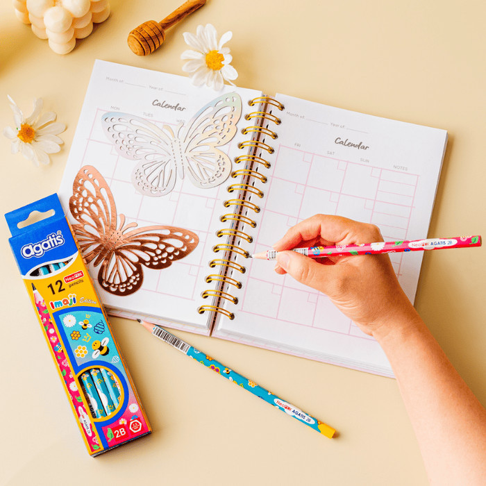 

Asaba Stationery- Pensil Tulis Agatis Neopex Hexagonal 2B IMAJIKU- Insect Animal Series - 1Box Isi 12pcs