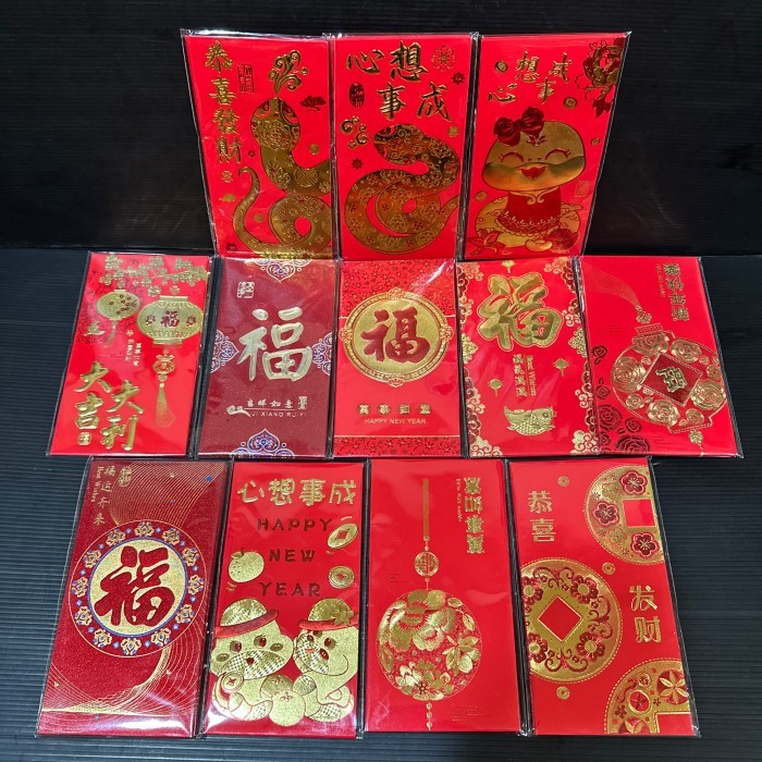 

Amplop Angpao Premium Glitter Tebal Ukuran Besar Tahun Baru Imlek Xin Nian Sincia Motif Model Kirim Random CA