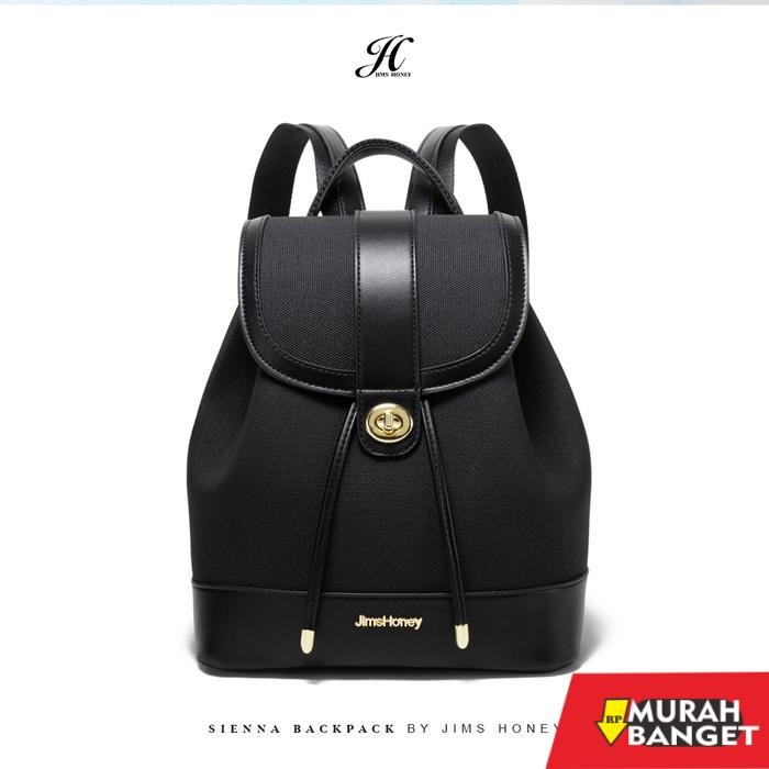 tas ransel wanita import Jims Honey - Sienna Backpack - Tas Ransel Backpack Wanita Kulit Serut - Bla