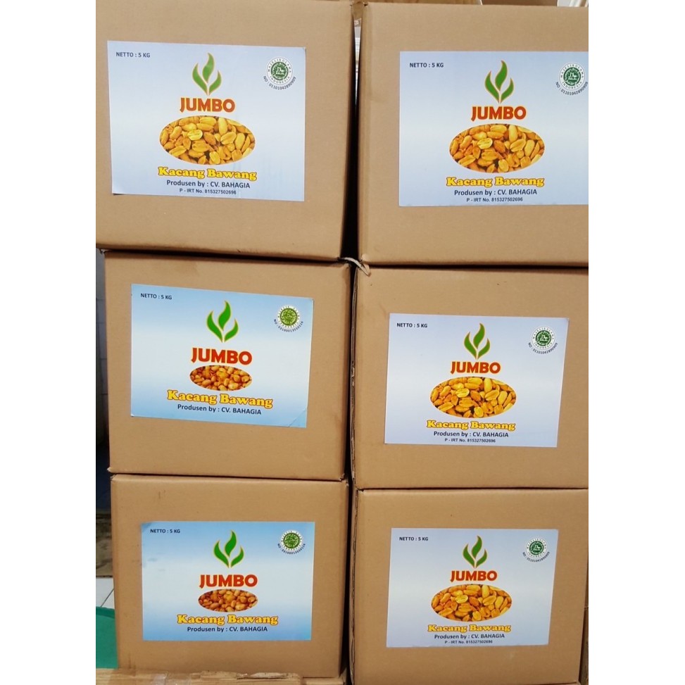 

5KG KACANG BAWANG JUMBO / KACANG BALI ASIN MERK JUMBO 1 DUS