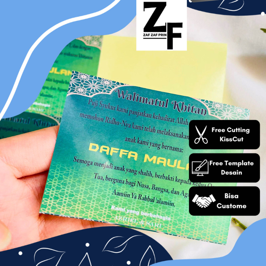 

ZAF Stiker Syukuran Khitanan (PAKAI FOTO) - Stiker Khitan Anak - Stiker Box Nasi (Langsung Tempel)