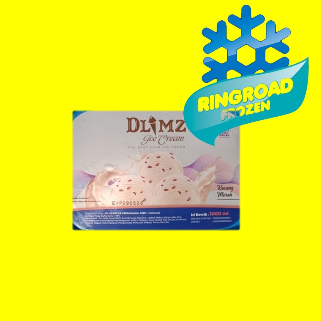 

DLIMZ ICE CREAM RED BEAN 1 LITER