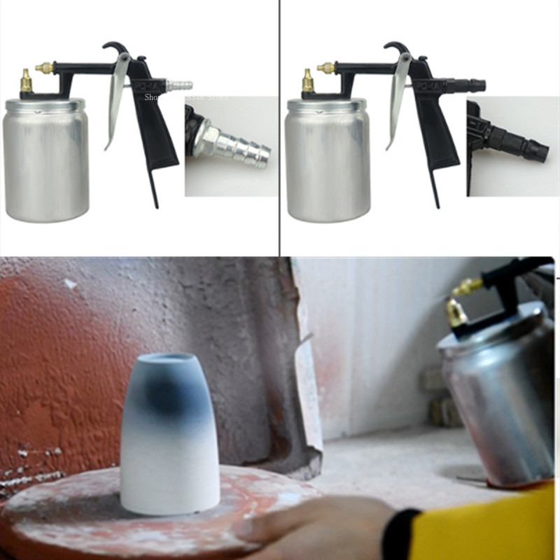 

Pottery Tools Large Diameter Siphon Stainless Steel Spray Gun DIY Anti-blocking Spray Pot Clay Glaze Blowing and Glazing Tools