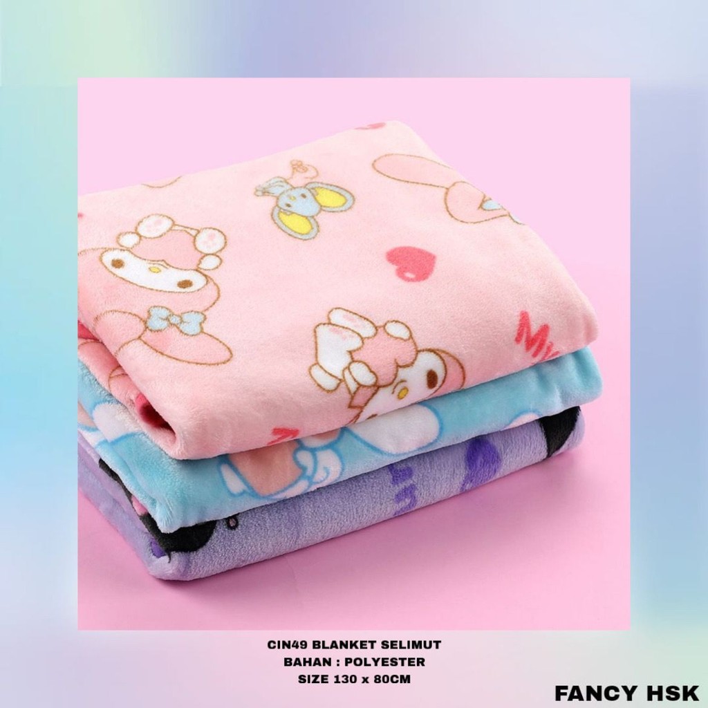 KOREA BLANKET SELIMUT CINNAMOROLL KUROMI CIN49