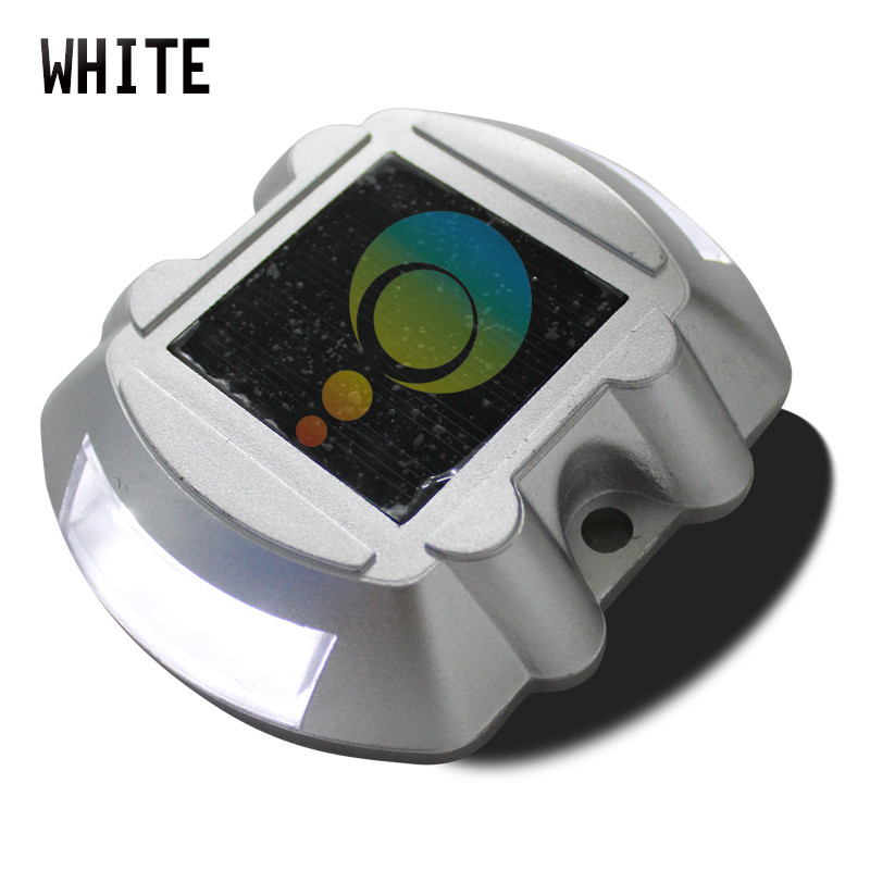 

Steady or Flash Mode butterfly design white LED landscape light solar power road stud deck dock road marker