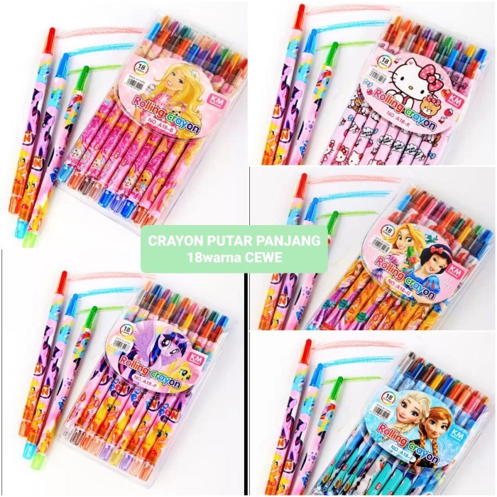 

CRAYON PUTAR PANJANG 18 WARNA/KRAYON