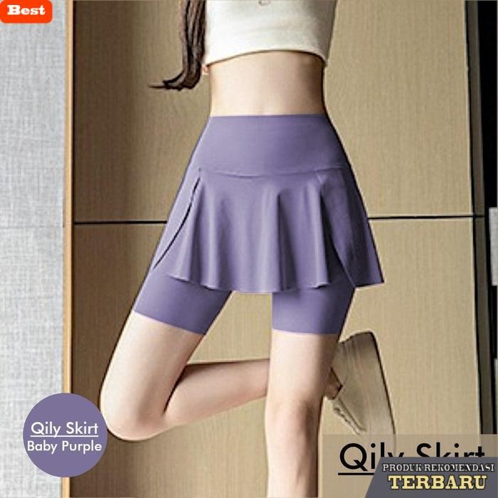 rok wanita kekinian Rok olahraga QILY SKORT rok tennis badminton senam zumba aerobic gym trampolin w