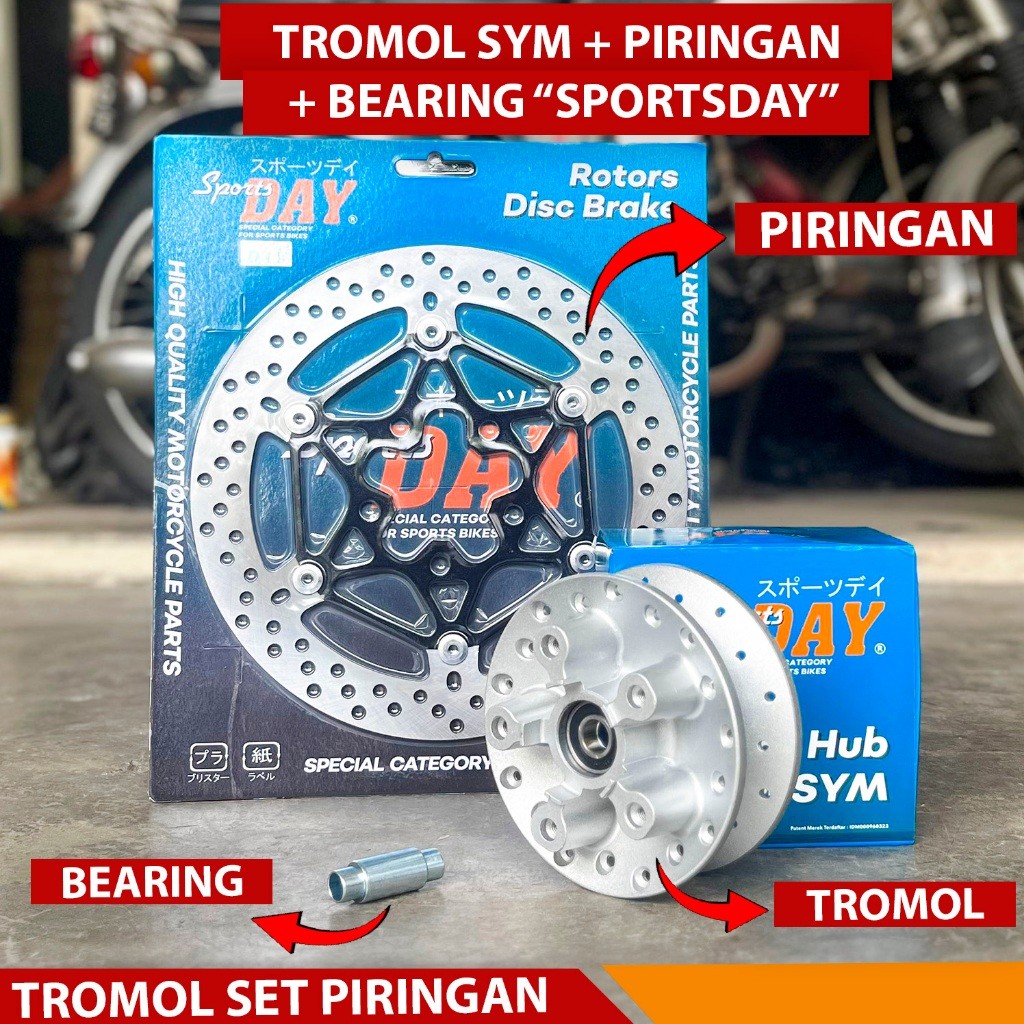 TROMOL DEPAN CB GL MEGAPRO TIGER NINJA TROMOL DEPAN SYM SET PIRINGAN SPORTSDAY