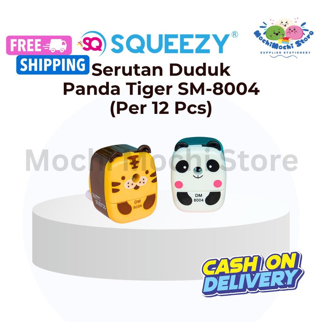 

PER 12 PCS Serutan Panda Tiger DM-8004 | Serutan Pensil | Serutan Meja | Rautan Putar | Rautan Meja Stationery
