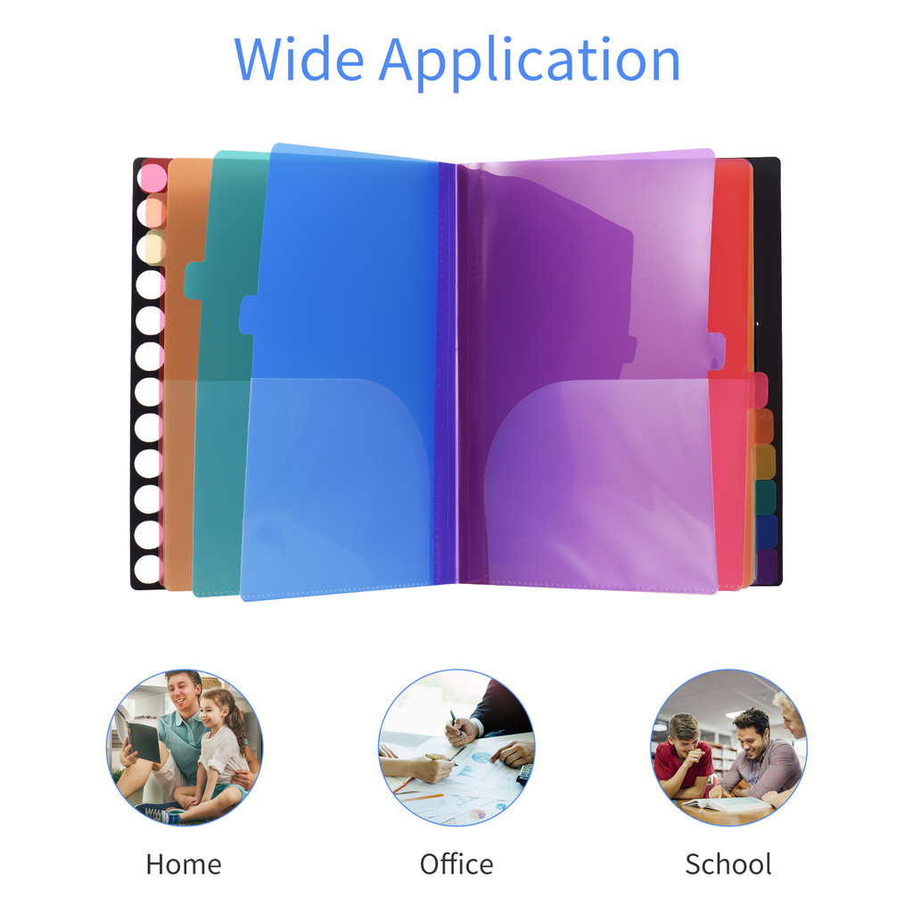 

Expanding File A4 Folder Files Organizer with Elastic String 24 Pocket Letter Size for Paper Documents Certificate Office School