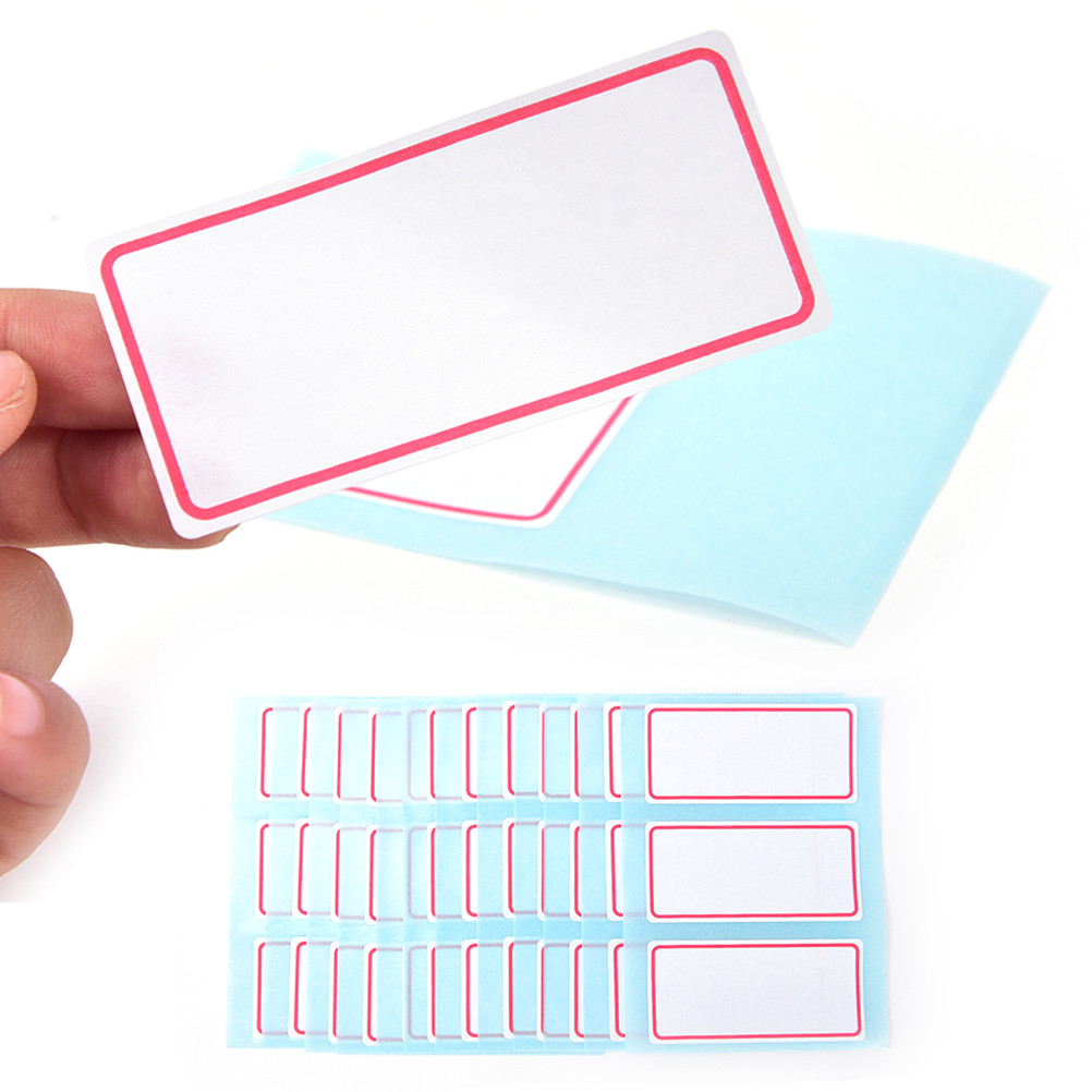 

Blank Note Label Bar Sticky 12sheets/pack Self Adhesive White Writable Name Stickers Label