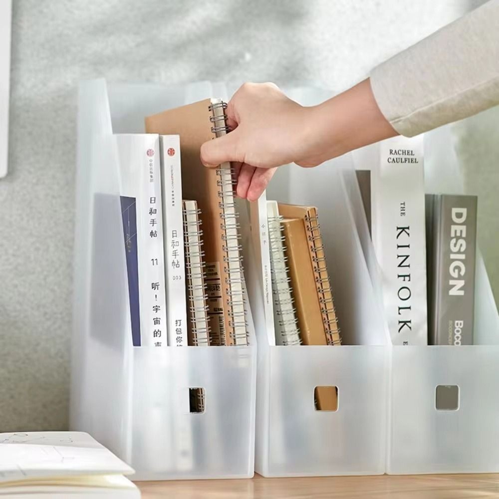

New 1Pcs Plastic Desktop File Folder Book Magazine Holder Desk Document Paper Vertical Storage Organizer Stand Shelf Rack