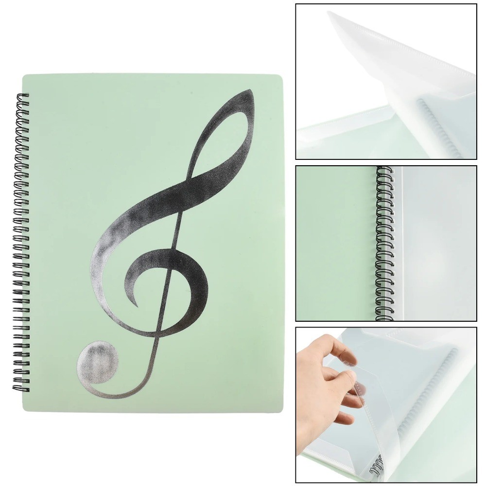 

Flexible Multi-layer Music Score Folder Detachable 40 Pages Piano Music Score Folder Fits Letter Size Writable