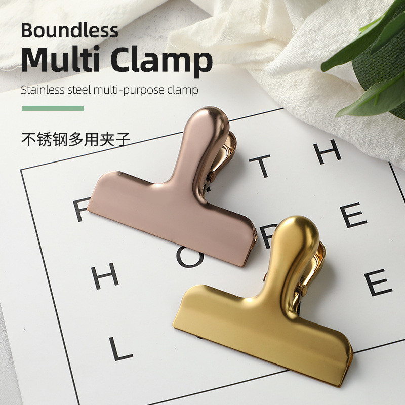 

Vintage Binder Clip Metal Planner Clips Gold Color Clamp Office Decorative Supplies School Stationery