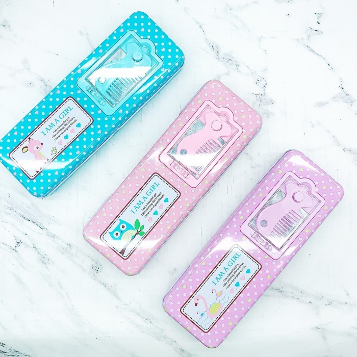 

Kotak pensil polkadot cute animal