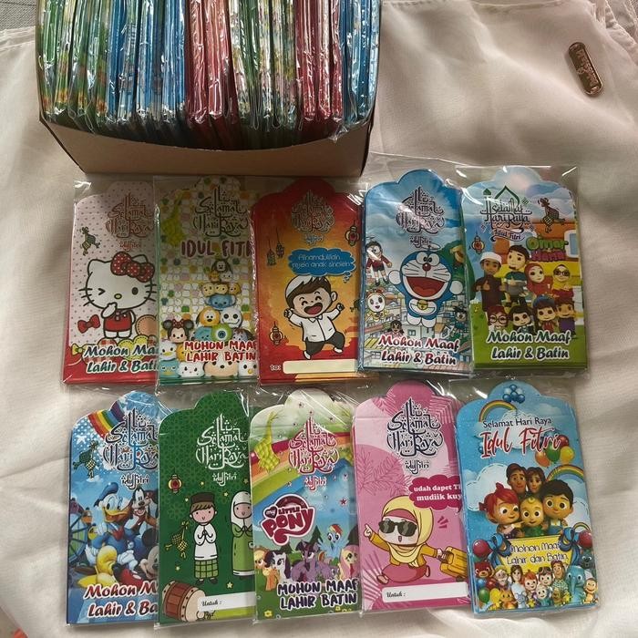 

MUMPUNG PROMO 50 pak (500lembar) amplop lebaran medium mix 25 gambar - Random TERLARIS
