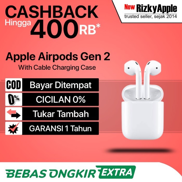[[Promo]] Apple Airpods 2 Airpod With Charging Case Garansi Resmi iBox