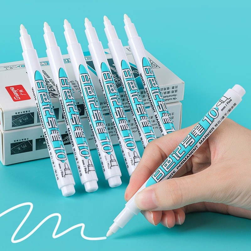 

3 Pcs Pena Marker 1.0mm Warna Putih Cepat Kering Tahan Air