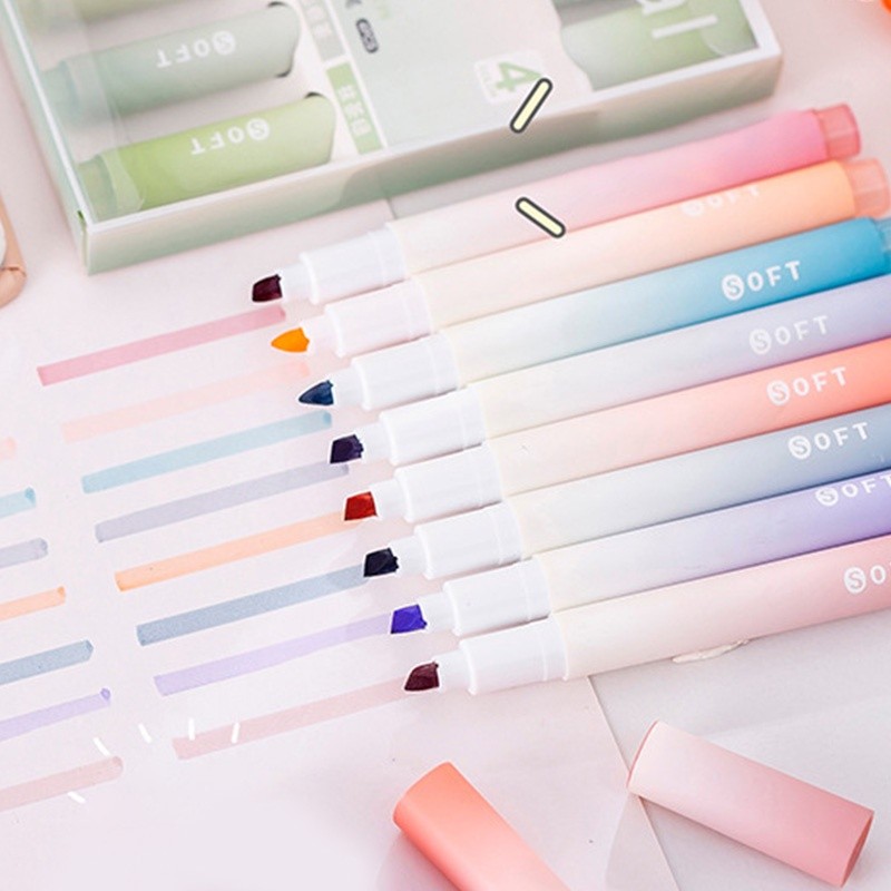 

4 Pcs Spidol Highlighter Warna Gradasi Untuk Pelajar