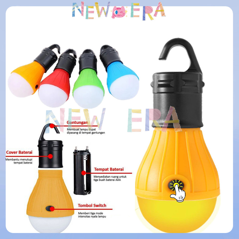 Lampu LED Gantung Emergency Cas Baterai Bohlam Multifungsi Outdoor