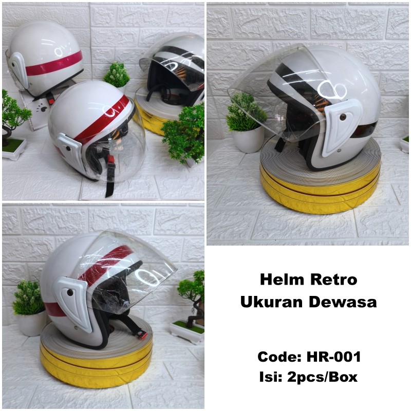 DH Bukittinggi - Helm Retro Classic Polosan