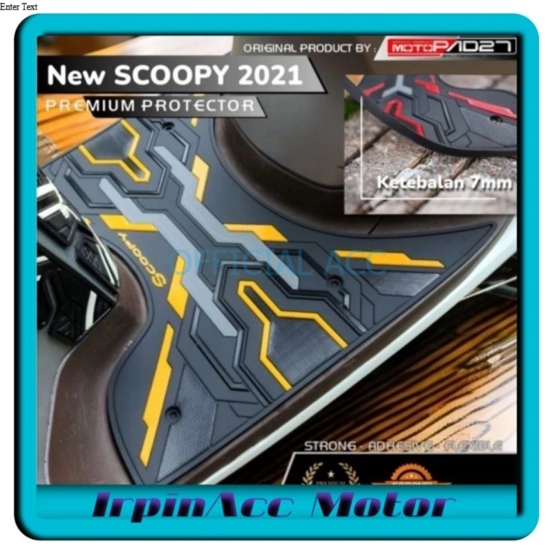 karpet Scoopy NEW PIjakan kaki motor pijakan kaki NEW SCOOPY 2021-2023 M27 RUBBER