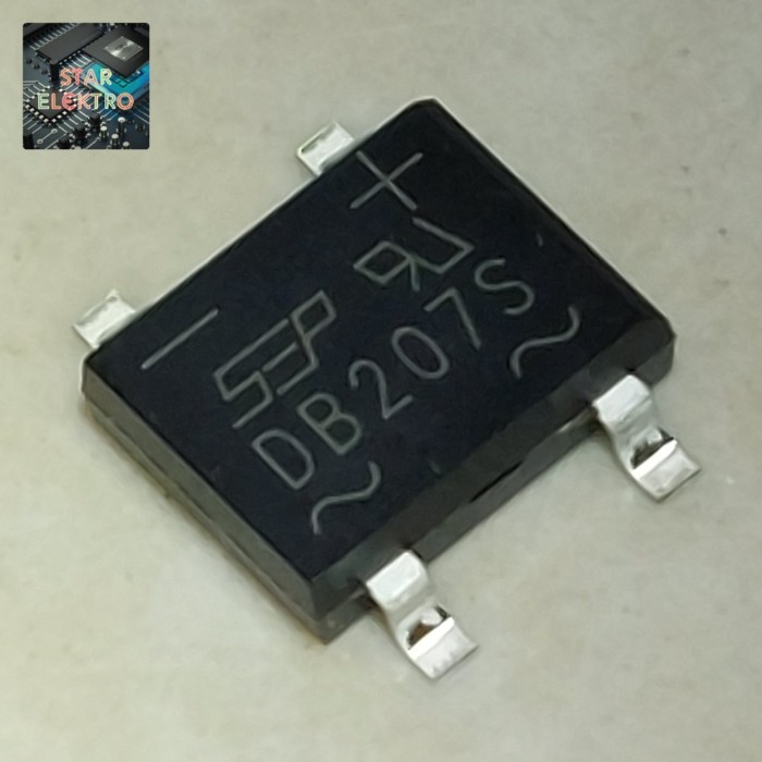 DnG27 DB207S 4pin SMD DB 207S Single Phase Rectifier 2A 1000V Dioda B207 - 10 pcs