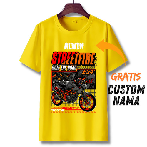 FASHOPS_STORE - Kaos Baju T Shirt Distro Anak Gambar Motor Honda CB150R STREETFIRE RULE THE ROAD Vec