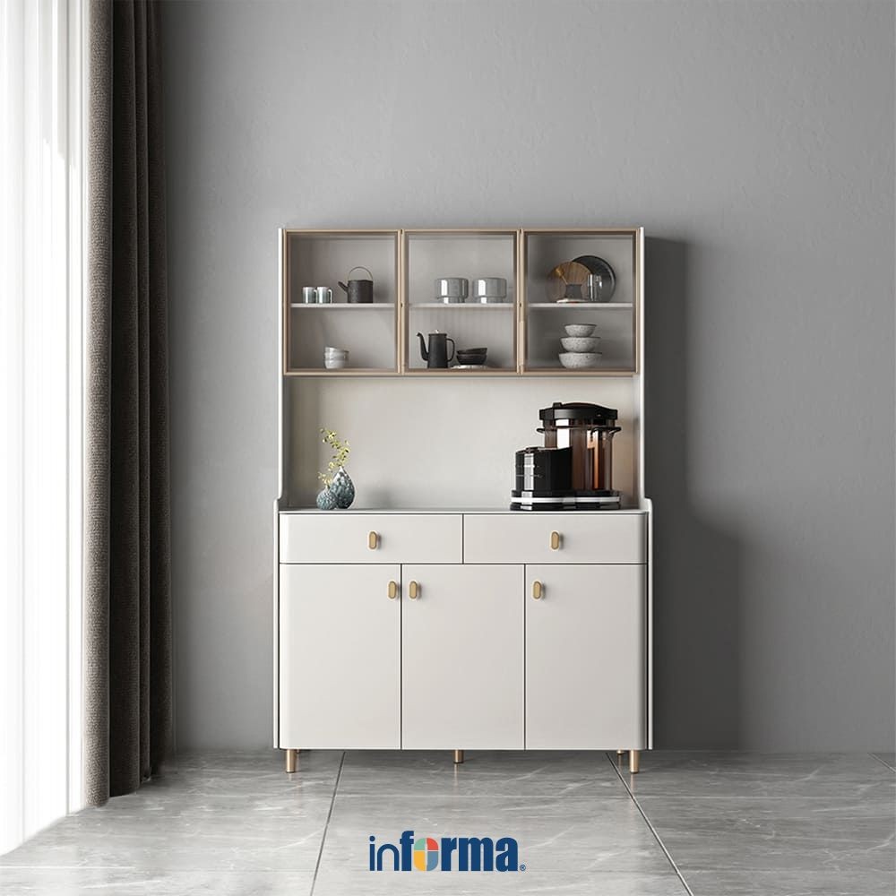 Informa Ivest Lemari Kabinet Dapur High - Cokelat Taupe Kitchen Cabinet Lemari Kabinet Serbaguna Fur