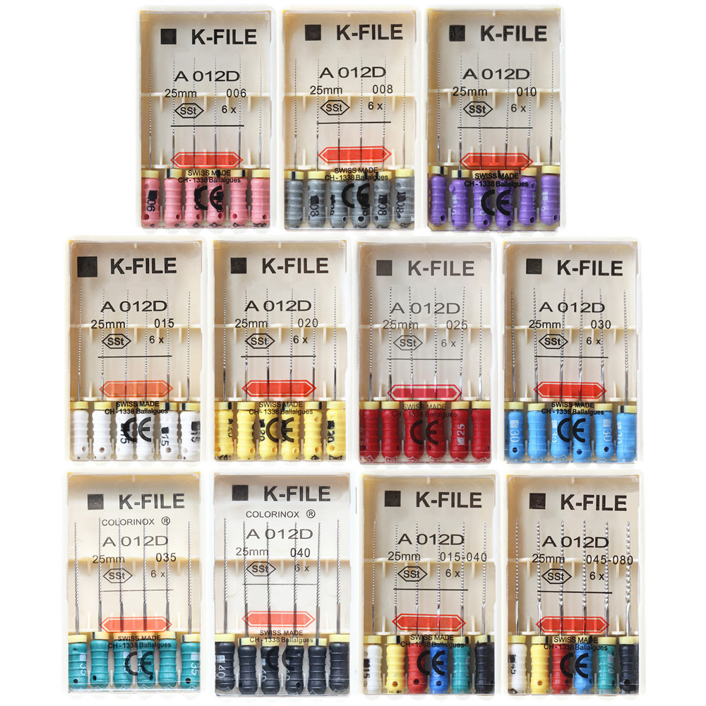 1 Pack 21/25/31mm Dental K-FILE Files SSt Endo Root Canal K Files Hand Use Endodontic Finger Spreade