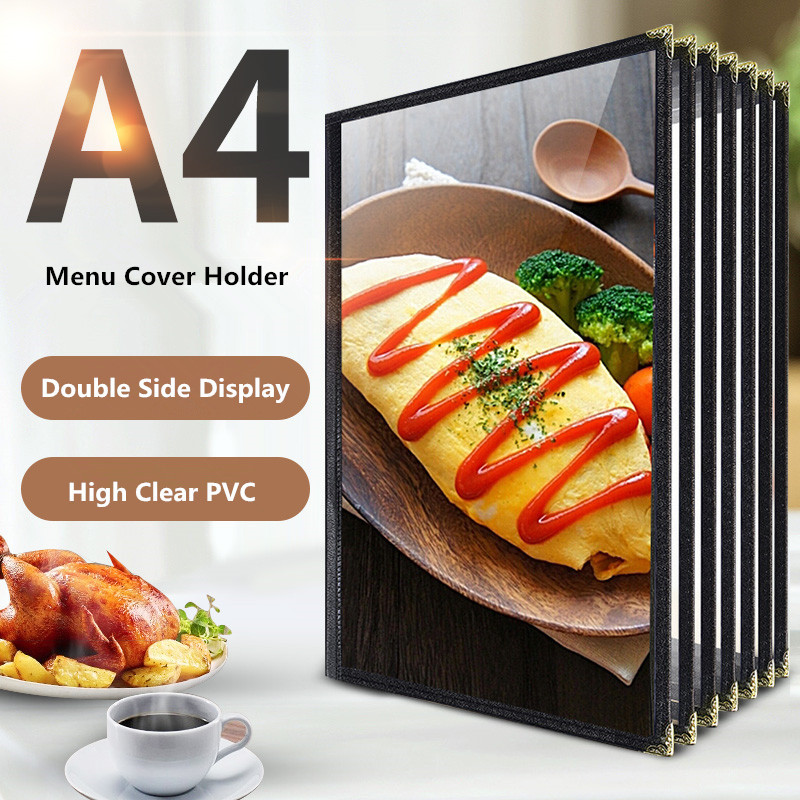 

Buku Menu Restoran A4 Cover Pelindung Menu Sampul Cover Buku Menu Hitam 32cm