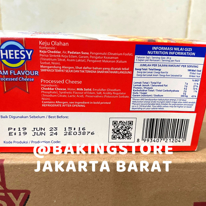 

Cheesy Edam Flavour - Keju Rasa Edam 160 gram HALAL