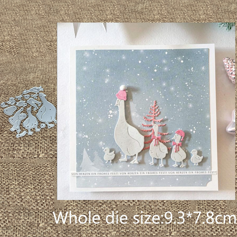 

XLDesign Craft Metal stencil mold Cutting Die winter Girl Gooses scrapbook die cut Album Paper Card Craft Embossing