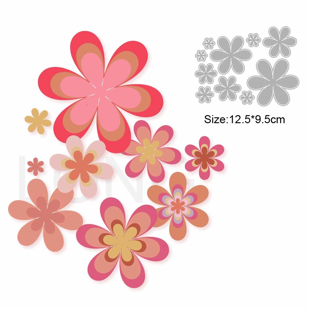 

Flower Metal Cutting Dies 2024 for Card Making Scrapbook Slimline Die Cut Template for Paper Craft Blade Punch Stencils