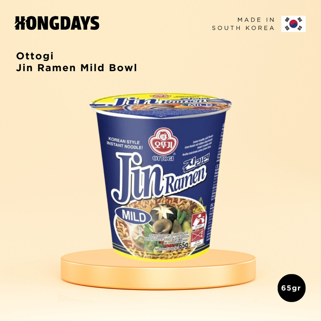 

Ottogi Jin Ramen Mild Bowl 65g - Ramen Pedas Ringan - HONGDAYS