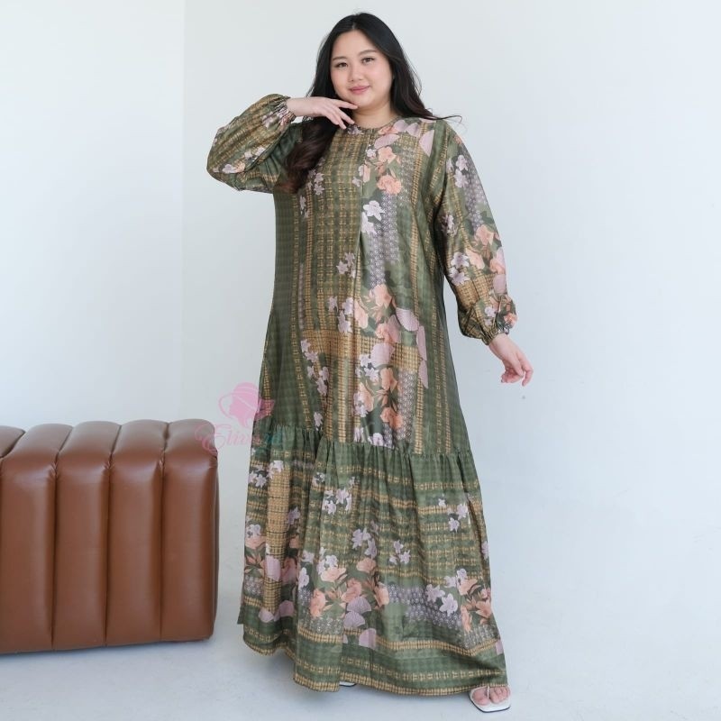jumbo Abaya Gamis Nayla silk premium ld 120 130 140 cm
