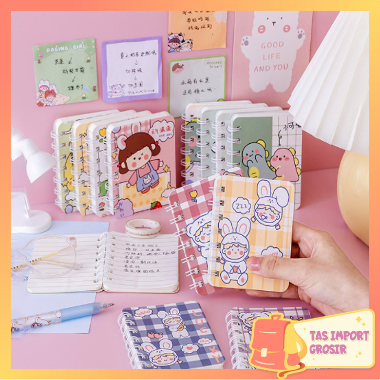 

Tas Import - B5865 Buku Catatan Kecil Notebook Ring Motif / Notebook Ring Motif / Buku Catatan Ring / Buku Mini Alat Tulis Portable