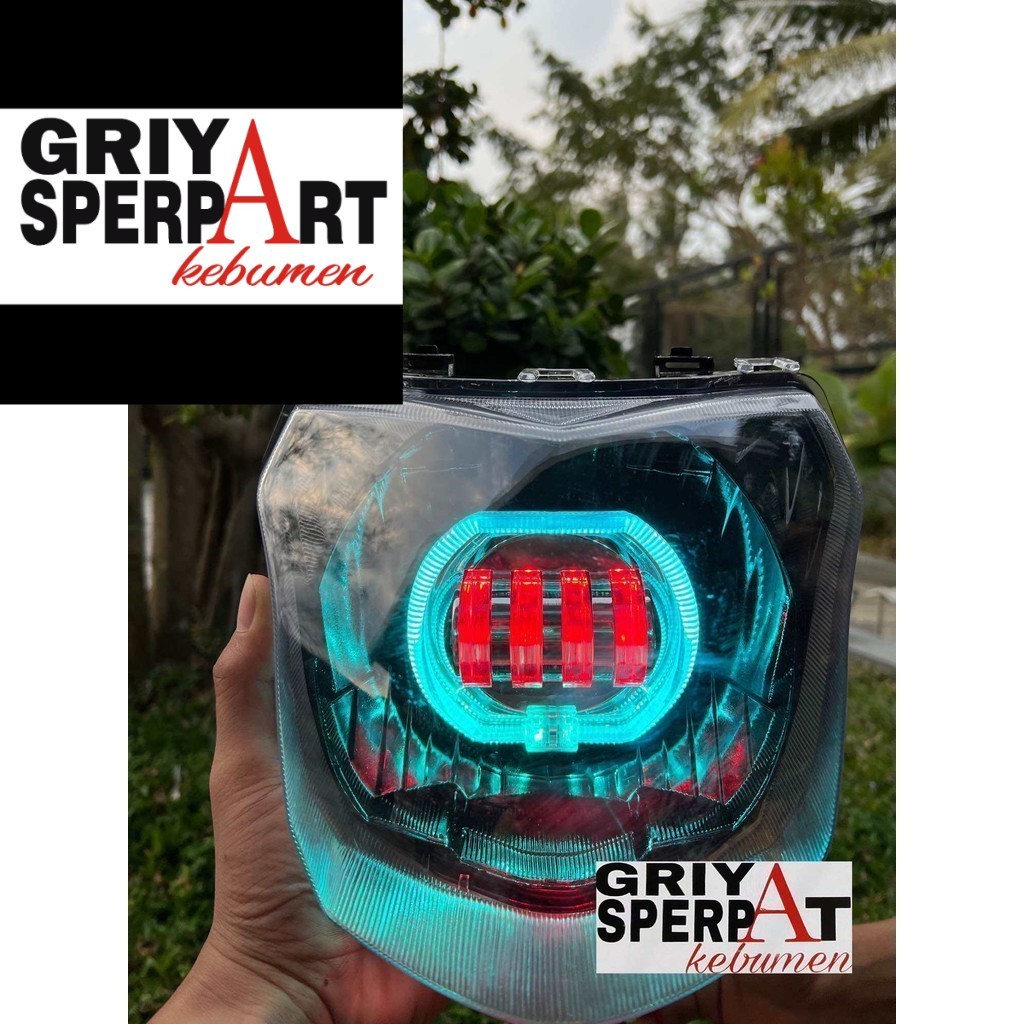 LAMPU DEPAN VIXION NEW NVL 1PA 2013-2014 CUSTOME BILED BILLED PROJIE