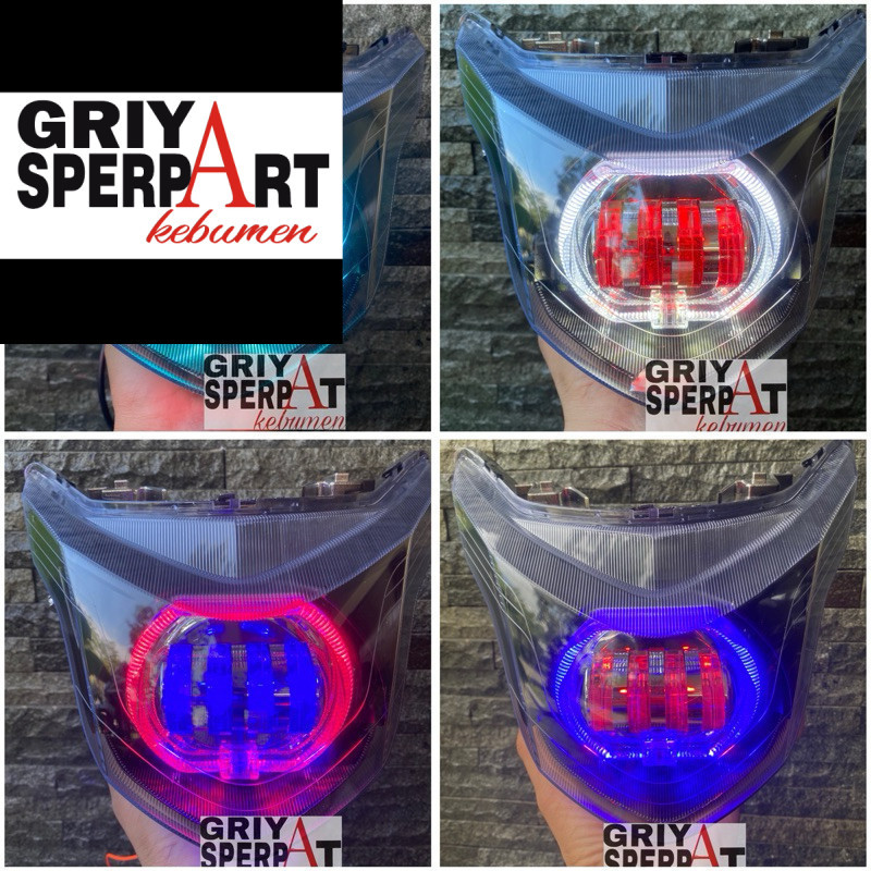 LAMPU DEPAN BEAT POP BILED BILLED PROJIE LED