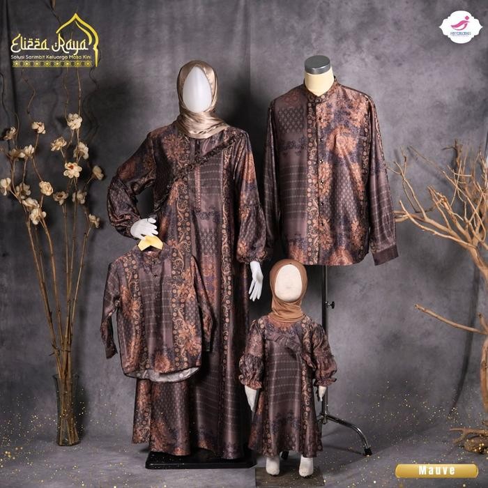 Baju Gamis Sarimbit Keluarga Lebaran 2025 Zalira Kids / Eliza Dress couple mom and kids mewah origin